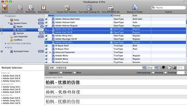 FontAgent for mac
