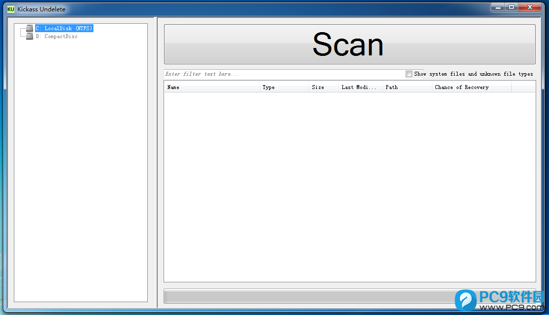 Kickass Undelete(win文件数据恢复) - Scan