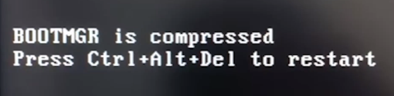BOOTMGR is compressed